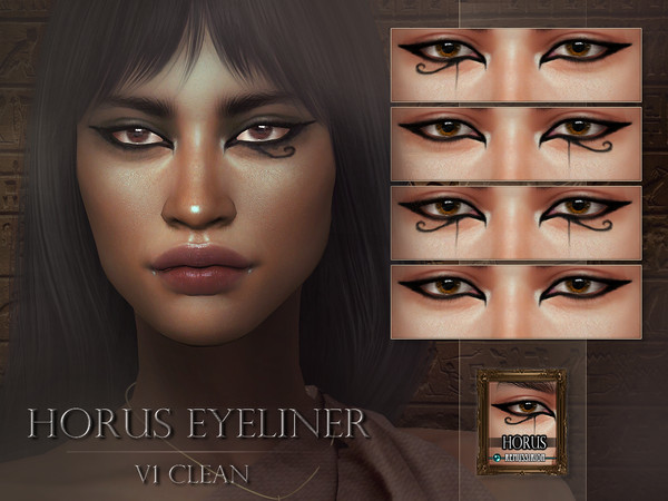 Sims 4 — RemusSirion_eyeliner_63_Horus_V1_smudgy_SIMythology.package by RemusSirion — Horus, eyeliner inspired by