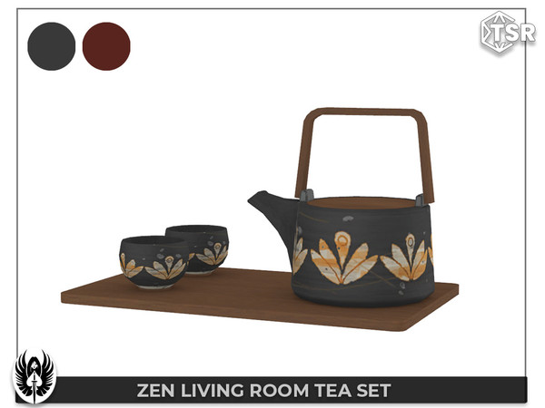 Sims 4 — Zen Living Room Tea Set by nemesis_im — Sets of furniture from Zen living Room Set This set includes 8 items