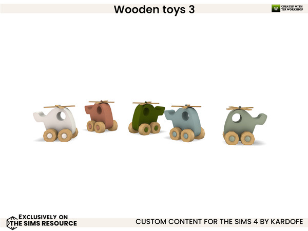Sims 4 — kardofe_Wooden toys_Helicopter by kardofe — Third part of the series of wooden toys, functional toys, trucks,