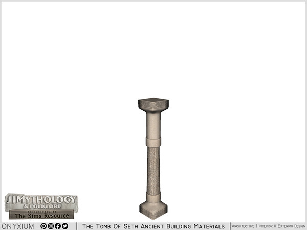Sims 4 — SIMythology - Sutekh Column Short by Onyxium — Onyxium@TSR Design Workshop Egyptian Collection - Belong To The