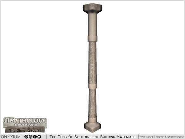 Sims 4 — SIMythology - Sutekh Column Tall by Onyxium — Onyxium@TSR Design Workshop Egyptian Collection - Belong To The