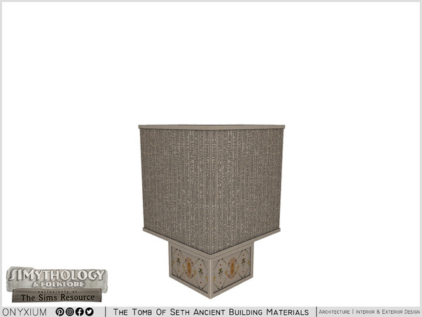 Sims 4 — SIMythology - Sutekh Stone Arch Corner by Onyxium — Onyxium@TSR Design Workshop Egyptian Collection - Belong To