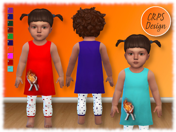 Sims 4 — CRPS Tunic hands.package by Stephanie_Mey1991 — Set of tunics with tights in three Designs and 10 colors each.