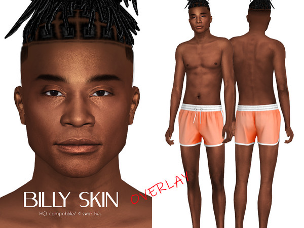 Sims 4 — [Patreon] Billy Skin Overlay by thisisthem — HQ Compatible ; Overlay (4 swatches) ; Skin Details Category ;