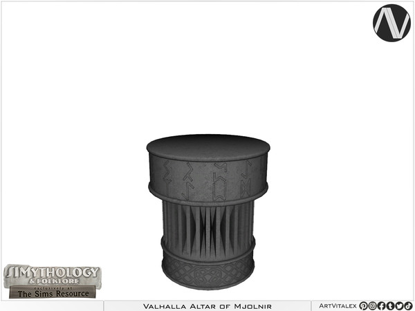 Sims 4 — SIMythology | Valhalla Stone Altar by ArtVitalex — Mythological Collection - Belong to 2023 All Rights Reserved.