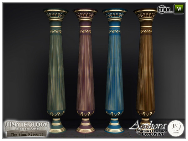 Sims 4 — Simythology Aephora deco column by jomsims — For our simythology theme,