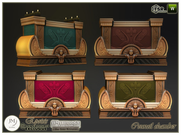 Sims 4 — Simythology Epoisis Council chamber altar by jomsims — For our simythology theme,