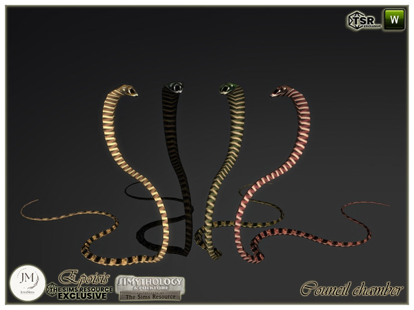 Sims 4 — Simythology Epoisis Council chamber deco snake by jomsims — For our simythology theme,