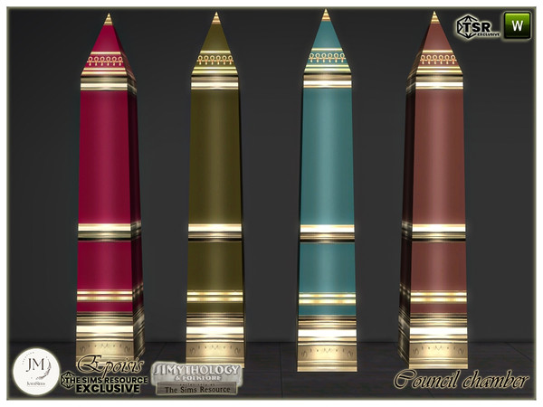 Sims 4 — Simythology Epoisis Council chamber obelisk by jomsims — For our simythology theme,