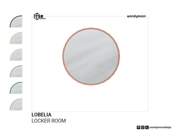 Sims 4 — Lobelia Wall Mirror by wondymoon — Modern style locker room furnitures for a sport center!