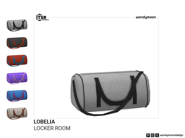 Sims 4 — Lobelia Sports Bag by wondymoon — Modern style locker room decorations!