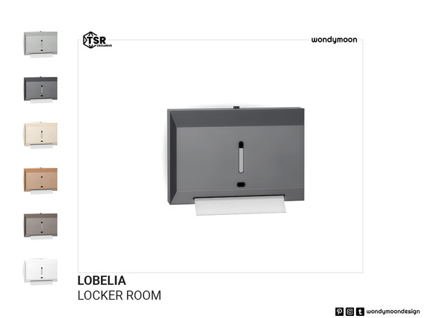Sims 4 — Lobelia Towel Dispenser by wondymoon — Modern style locker room decorations!