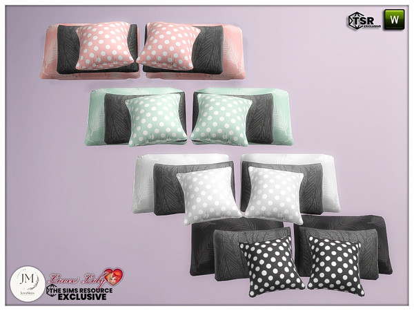 Sims 4 — lovee loly bedroom cushions bed by jomsims — Introducing the latest addition to our Lovee Loly collection - the