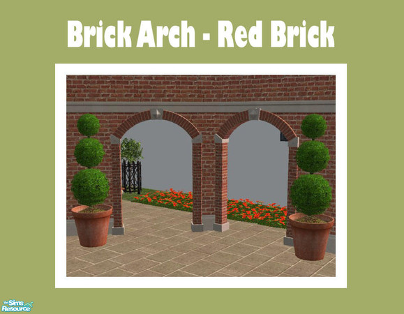 Sims 2 — Brick Arch Red Brick by Shakeshaft — Part of a new mesh Archway Set with straight and diagonal mesh and several