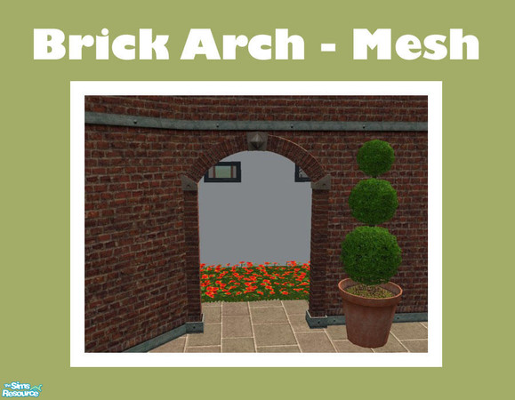 Sims 2 — Brick Arch - Mesh by Shakeshaft — Part of a new mesh Archway Set with straight and diagonal mesh and several