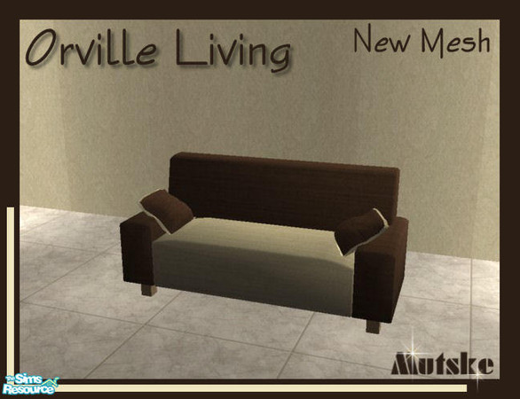 Sims 2 — Orville Living - Loveseat New Mesh by Mutske — Orville Living is a set of 3 new meshes and some recolors. From