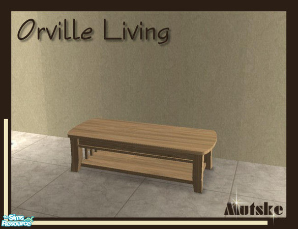 Sims 2 — Orville Living - Coffeetable 2 tile by Mutske — Orville Living is a set of 3 new meshes and some recolors. From