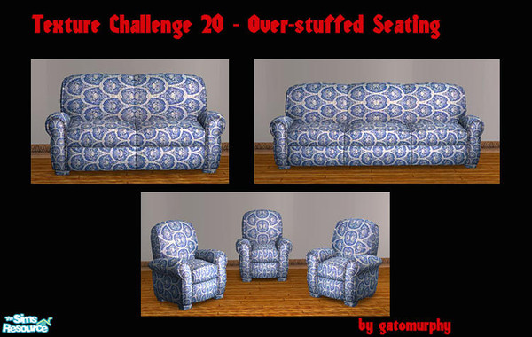 Sims 2 — Billiards Room- Sofa, Loveseat & Chair by gatomurphy — Part of the marble pool table set based on the Object