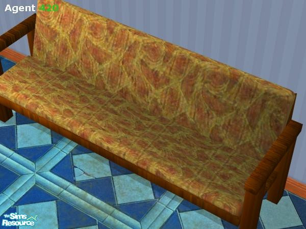 Sims 2 — A Fall Colors Futon, Semi-comfortable by Agent420 — This is a Fall Colors Futon. The Mattress is made from a