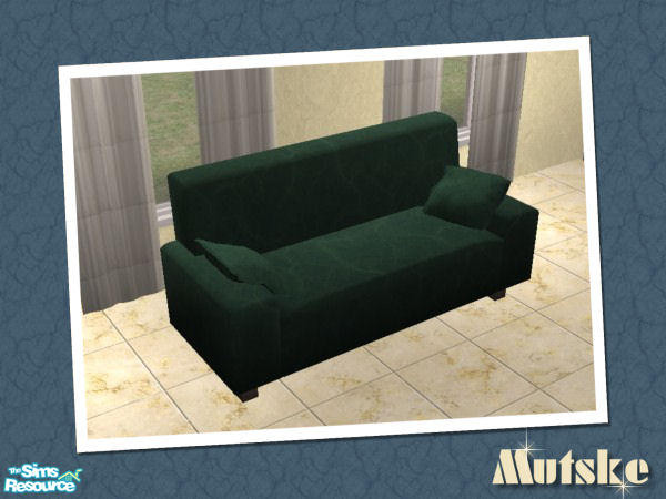 Sims 2 — Orville Living Loveseat - Green Dark by Mutske — Recolors for the Orville Living Loveseat. You can mix and match