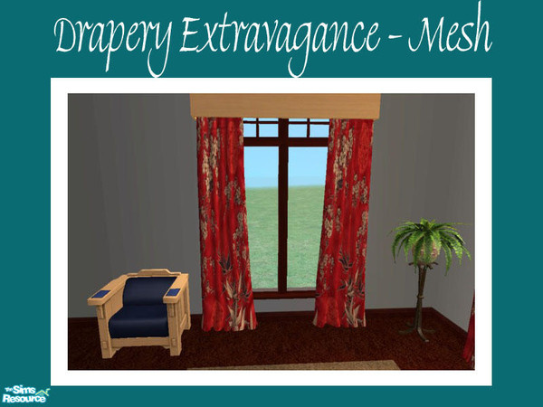 Sims 2 — Drapery Extravagance -  Mesh by Shakeshaft — Part of a new mesh set of curtains, set includes meshes and