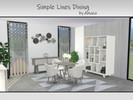 Sims 4 — Simple Lines Dining by amaca2015 — The essential furniture for your sim's dining room.