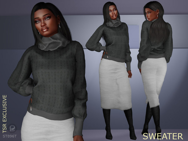 Sims 4 — Fall sweater by pizazz — Fall turtle neck sweather. Mix and match it with your favorite pants or look under the