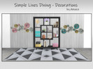 Sims 4 — Simple Lines Dining - decorations by amaca2015 — A set of 15 new decorations for your sim's homes.