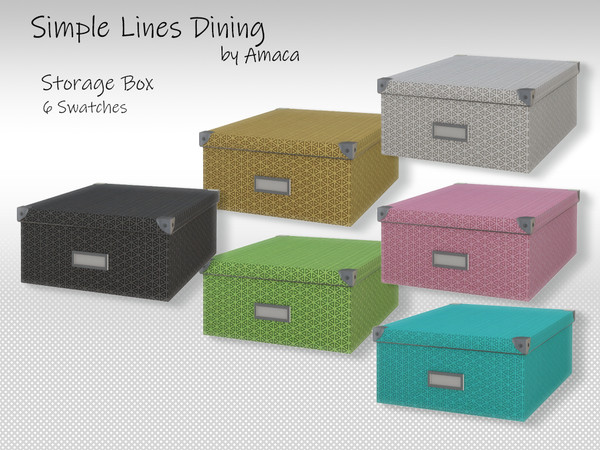 Sims 4 — Simple Lines Dining - Storage box by amaca2015 — A set of new decorations for your sim's homes.