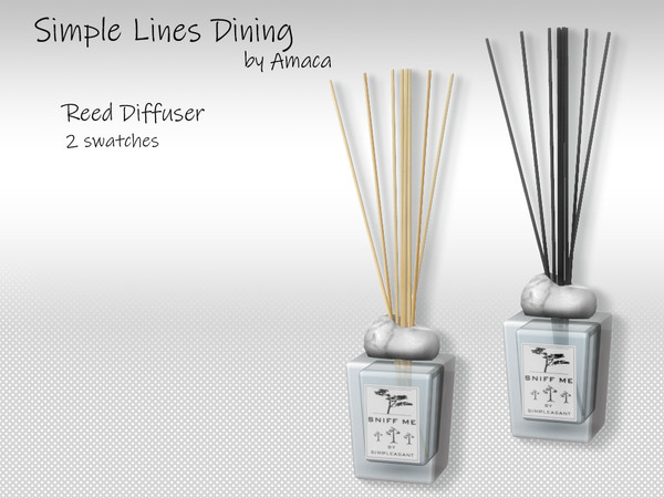 Sims 4 — Simple Lines Dining - Reed diffuser by amaca2015 — A set of new decorations for your sim's homes.