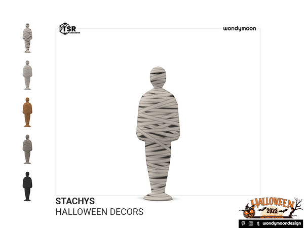 Sims 4 — Stachys Mummy Tabletop Decor by wondymoon — Spooky Halloween indoor decorations! Have fun!