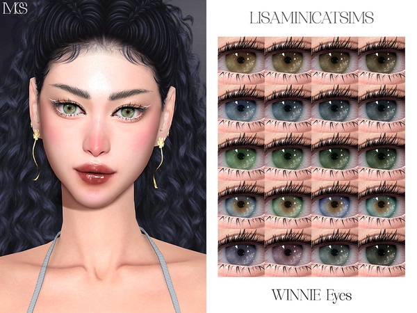 Sims 4 — Winnie Eyes by VELYSEA — -New Mesh -Face Paint category -HQ comatble -20 swatches -All Skin