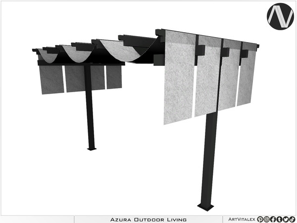 Sims 4 — Azura Sun Shade Awning by ArtVitalex — Outdoor And Garden Collection - Belong to 2023 All Rights Reserved.
