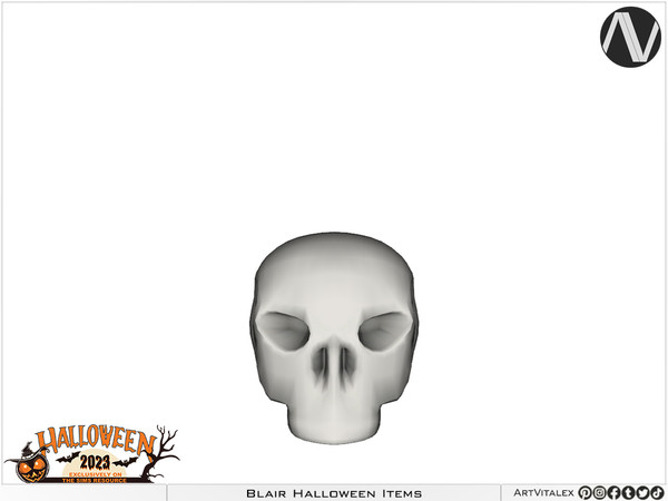 Sims 4 — Blair Skull by ArtVitalex — Halloween Collection - Belong to 2023 All Rights Reserved. ArtVitalex@TSR - Custom