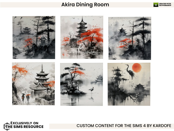 Sims 4 — kardofe_Akira Dining Room_Picture by kardofe — Dining room of oriental style, this is the first part, in it you