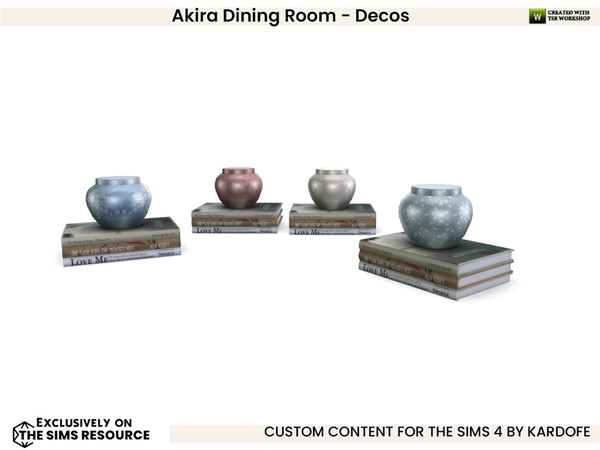 Sims 4 — kardofe_Akira Dining Room_Books by kardofe — Second part of the Akira dining room, in this second part you will