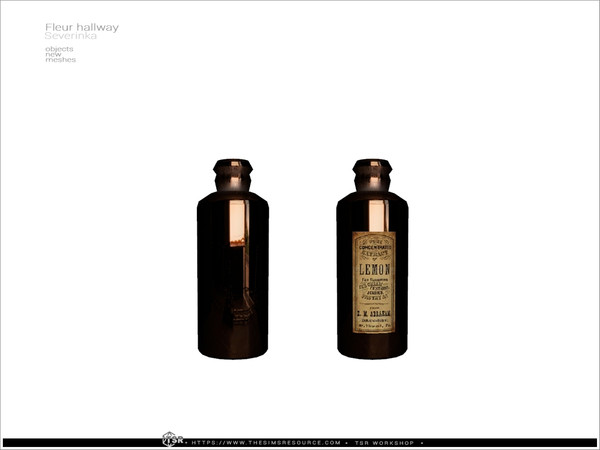 Sims 4 — Fleur hall - bottle v05 by Severinka_ — A set of decor in the Farmhouse style and autumn colors. BASE GAME - LOW