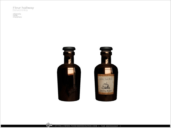 Sims 4 — Fleur hall - bottle v02 by Severinka_ — A set of decor in the Farmhouse style and autumn colors. BASE GAME - LOW