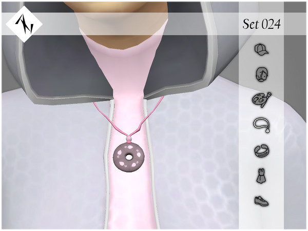 Sims 4 — Set024 - Necklace - Miraculous by AleNikSimmer — Hi everyone! I hope you enjoy it! -TOU-
