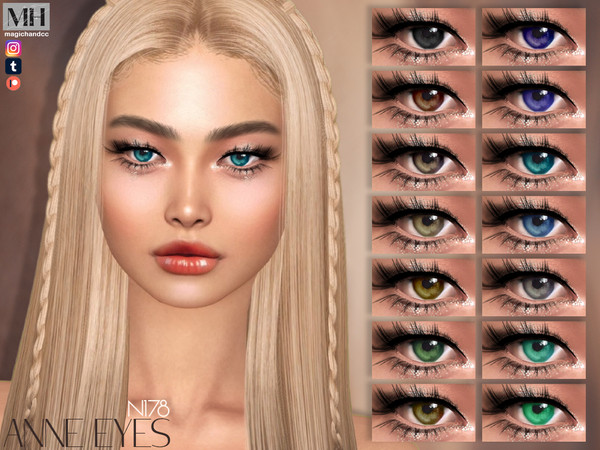 Sims 4 — Anne Eyes N178 by MagicHand — Enchanting eyes for males and females in 16 shades - HQ Compatible.