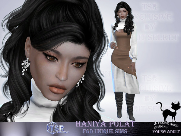 Sims 4 — Haniya Polat by Merit_Selket — female, young Adult Sim, created with TSR CC only get some diversity into your