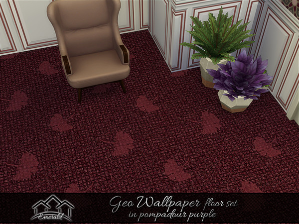 Sims 4 — Geo in pompadour purple  floor4 by Emerald — Perfect touch to your interiors with this chic geo wallpaper.(floor