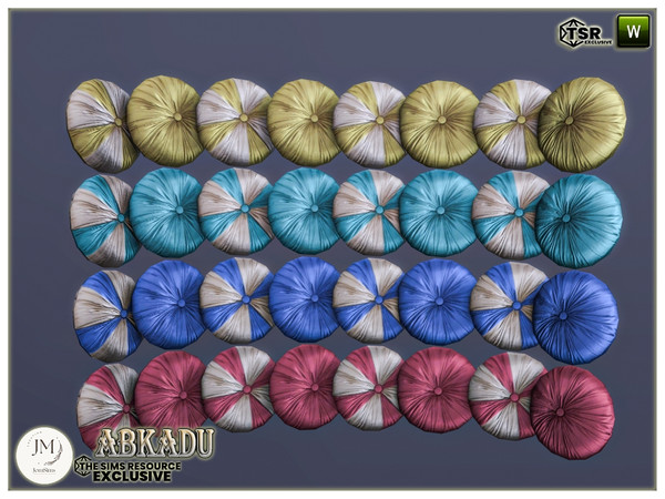 Sims 4 — Abkadu bedroom cushions for loveseat by jomsims — Enchanting room inspired by One Thousand and One Nights, where