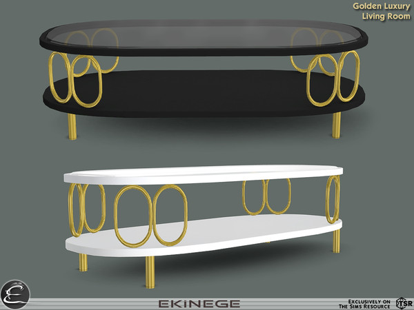 Sims 4 — Golden Luxury Living Room - Coffee Table by ekinege — Golden Luxury Collection has a luxurious, glamorous look