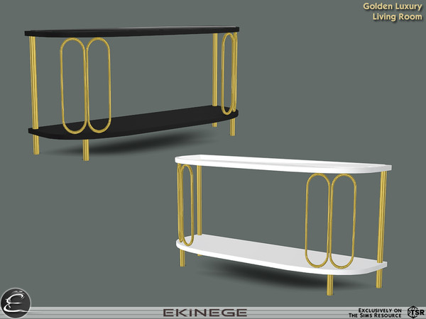 Sims 4 — Golden Luxury Living Room - Console Table by ekinege — Golden Luxury Collection has a luxurious, glamorous look