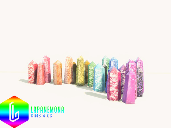 Sims 4 — Crystal towers - Harmony set by Lapanemona — This set looked very differently in my head when I started to make