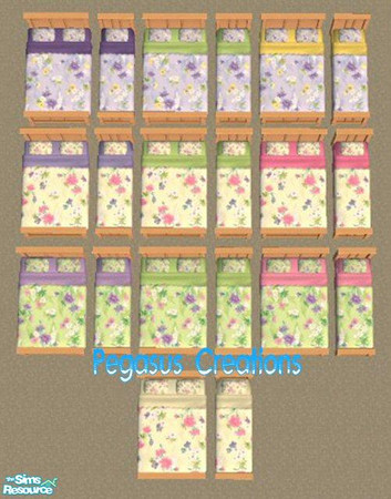 Sims 2 — Butterfly Kisses Bed Collection I by pegasussims — This is a beautiful set of Bedding for all your sims. This is