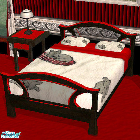 Sims 2 — Dog Bedroom - Bed by jennikj — Recolor of Soma Bed