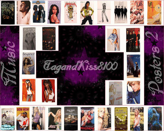 Sims 2 — Music Poster 2 by tagandkiss8100 — Another set of Music Posters. Reqs Uni...