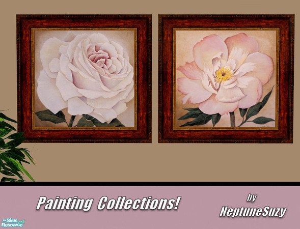 Sims 2 — NSC Painting Set63 by Neptunesuzy — Your Simmies will love these Floral Paintings! Enjoy!